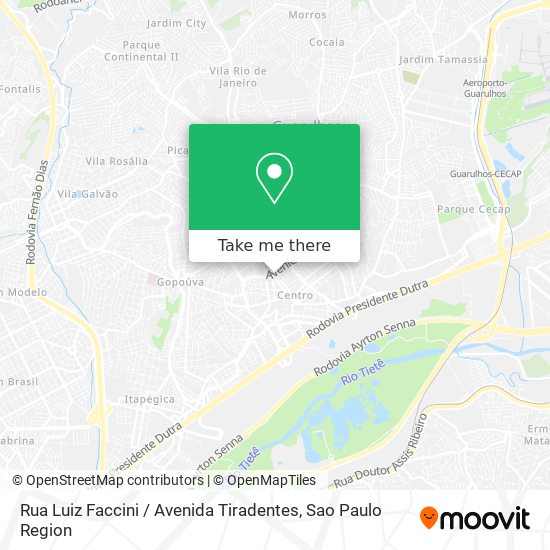 Rua Luiz Faccini / Avenida Tiradentes map