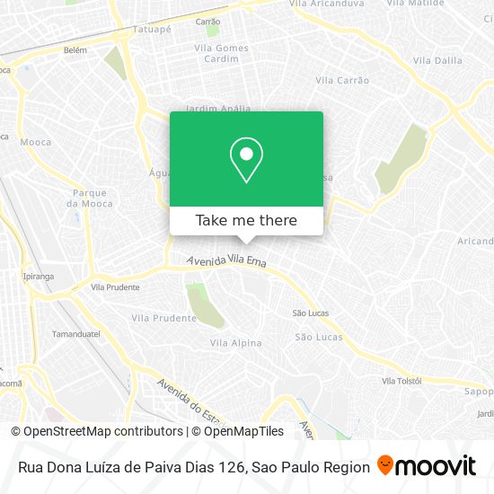 Rua Dona Luíza de Paiva Dias 126 map
