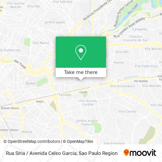 Rua Síria / Avenida Celso Garcia map
