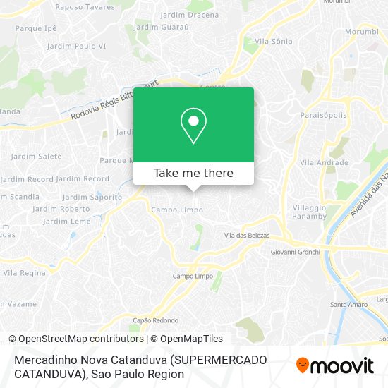 Mapa Mercadinho Nova Catanduva (SUPERMERCADO CATANDUVA)