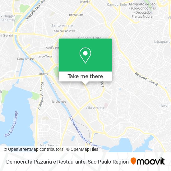 Mapa Democrata Pizzaria e Restaurante