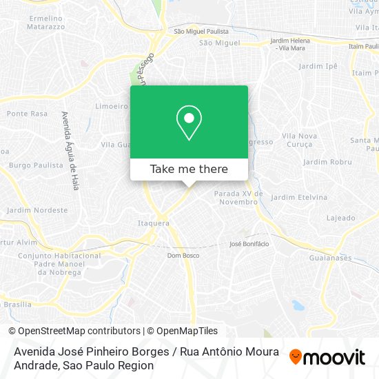 Mapa Avenida José Pinheiro Borges / Rua Antônio Moura Andrade
