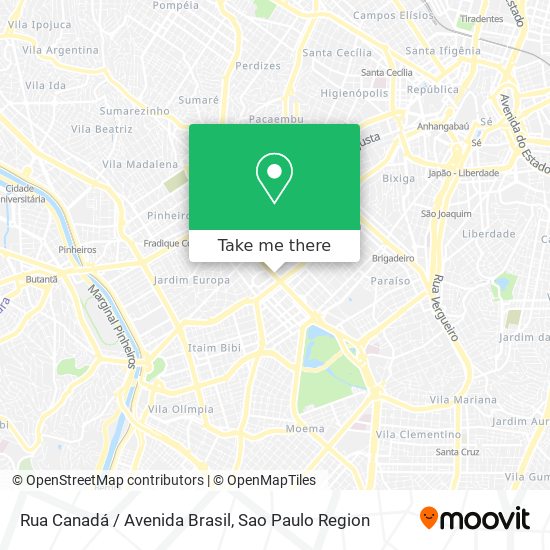 Rua Canadá / Avenida Brasil map