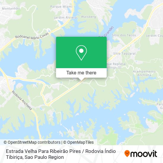 Estrada Velha Para Ribeirão Pires / Rodovia Índio Tibiriça map