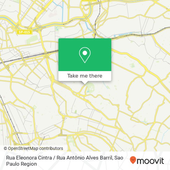 Mapa Rua Eleonora Cintra / Rua Antônio Alves Barril