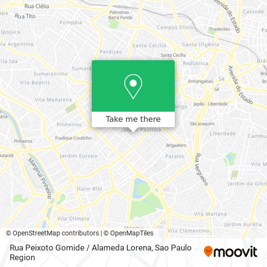 Rua Peixoto Gomide / Alameda Lorena map