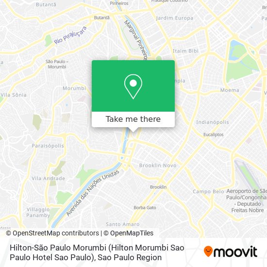 Hilton-São Paulo Morumbi (Hilton Morumbi Sao Paulo Hotel Sao Paulo) map