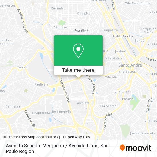 Avenida Senador Vergueiro / Avenida Lions map