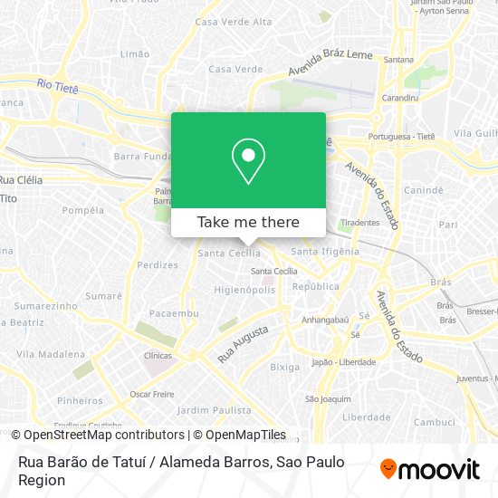 Rua Barão de Tatuí / Alameda Barros map