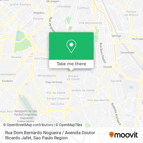Mapa Rua Dom Bernardo Nogueira / Avenida Doutor Ricardo Jafet