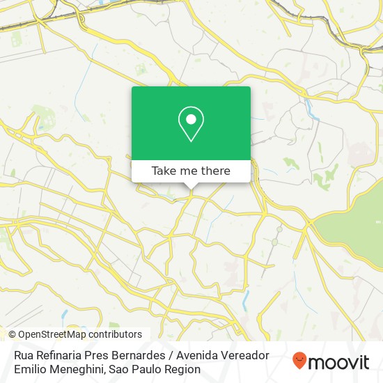 Mapa Rua Refinaria Pres Bernardes / Avenida Vereador Emilio Meneghini