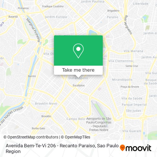 Avenida Bem-Te-Vi 206 - Recanto Paraíso map