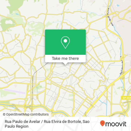 Mapa Rua Paulo de Avelar / Rua Elvira de Bortole