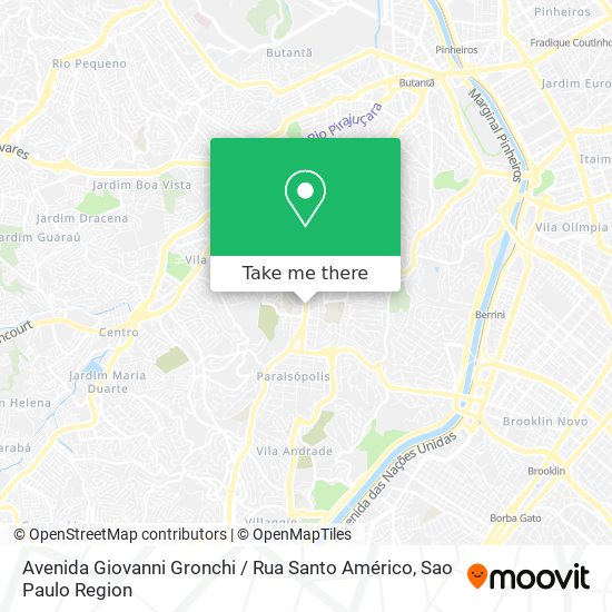 Avenida Giovanni Gronchi / Rua Santo Américo map