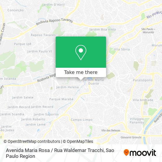 Avenida Maria Rosa / Rua Waldemar Tracchi map