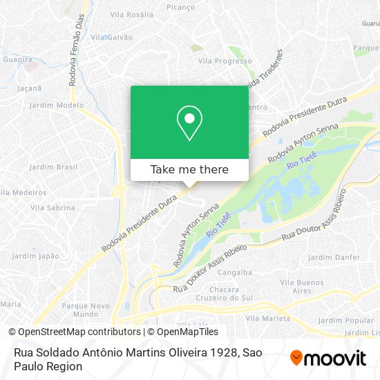 Mapa Rua Soldado Antônio Martins Oliveira 1928