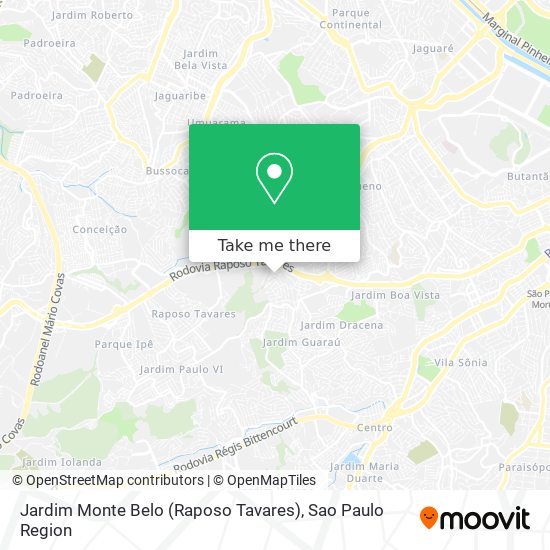 Jardim Monte Belo (Raposo Tavares) map