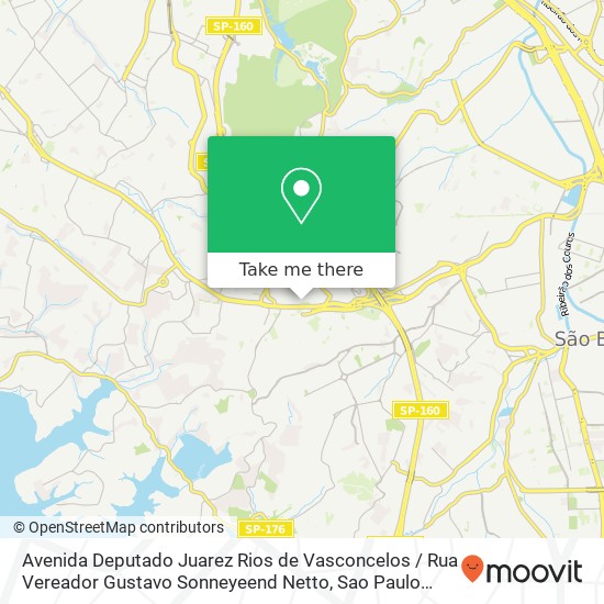 Mapa Avenida Deputado Juarez Rios de Vasconcelos / Rua Vereador Gustavo Sonneyeend Netto