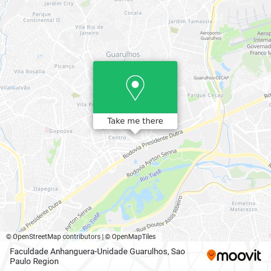 Faculdade Anhanguera-Unidade Guarulhos map