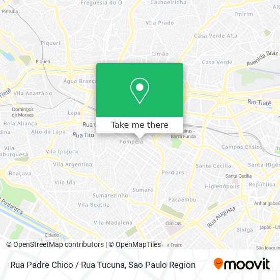 Mapa Rua Padre Chico / Rua Tucuna