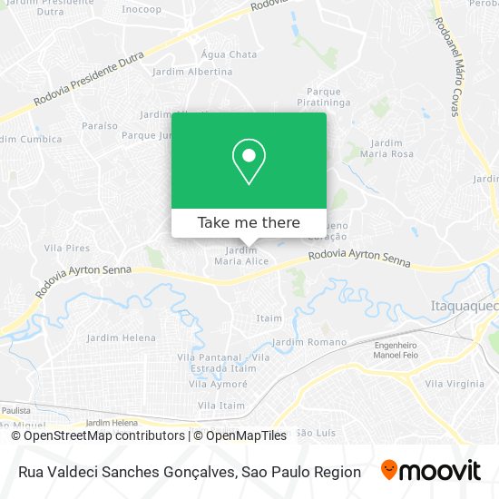 Rua Valdeci Sanches Gonçalves map