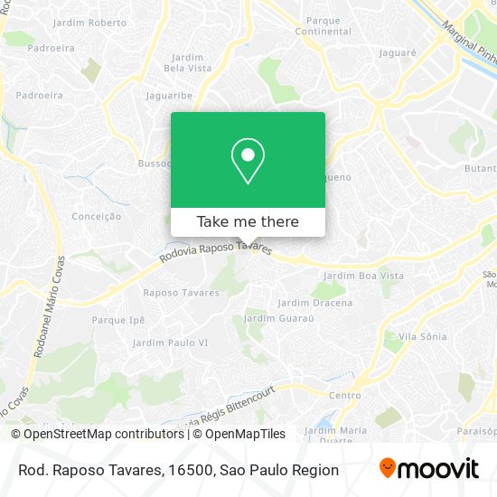 Rod. Raposo Tavares, 16500 map