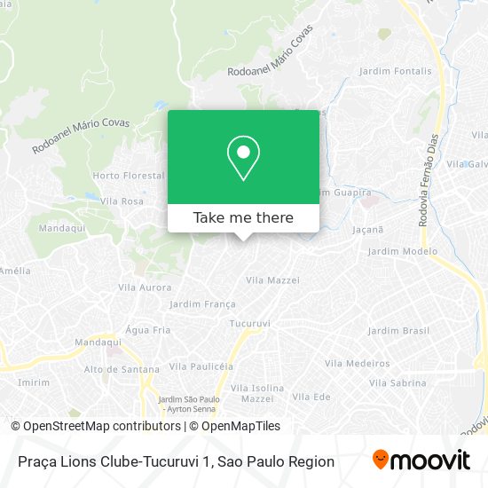 Praça Lions Clube-Tucuruvi 1 map