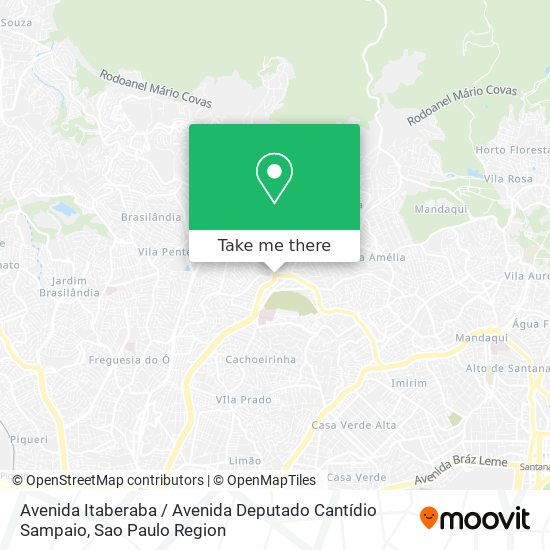 Mapa Avenida Itaberaba / Avenida Deputado Cantídio Sampaio