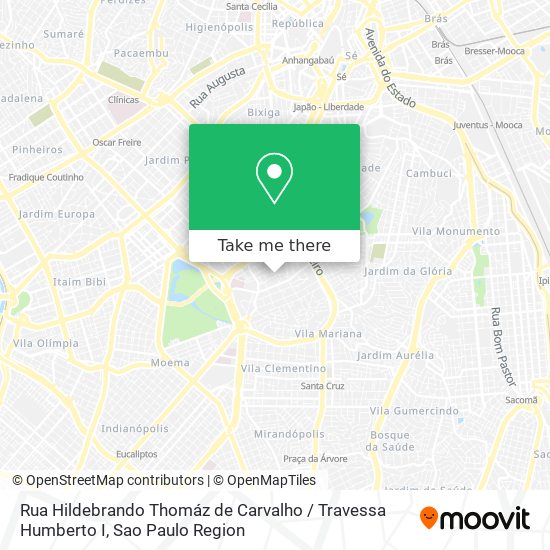 Rua Hildebrando Thomáz de Carvalho / Travessa Humberto I map