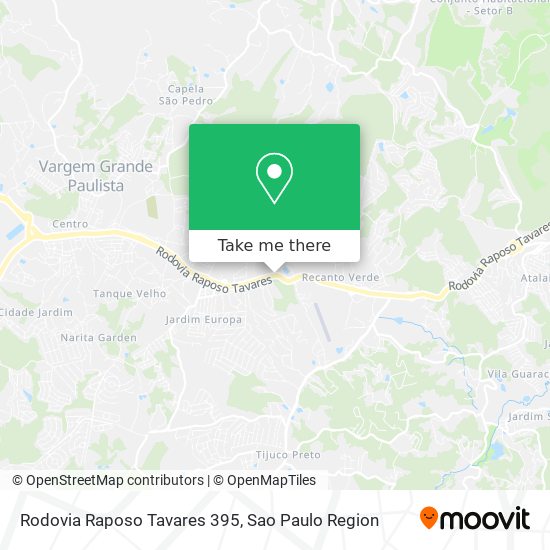 Rodovia Raposo Tavares 395 map