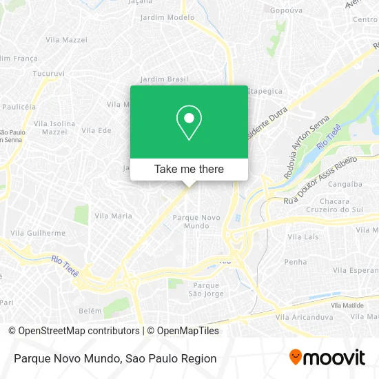 Parque Novo Mundo map