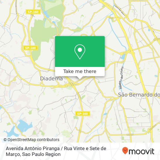 Avenida Antônio Piranga / Rua Vinte e Sete de Março map