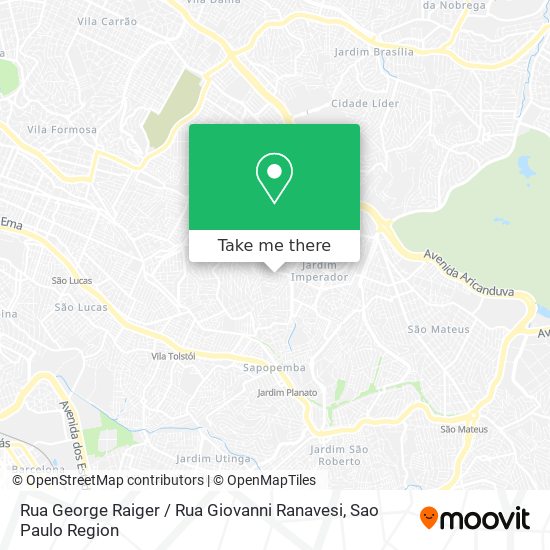 Mapa Rua George Raiger / Rua Giovanni Ranavesi