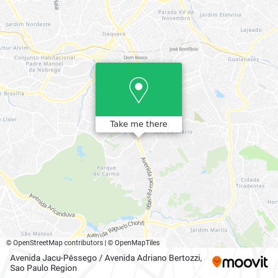 Mapa Avenida Jacu-Pêssego / Avenida Adriano Bertozzi