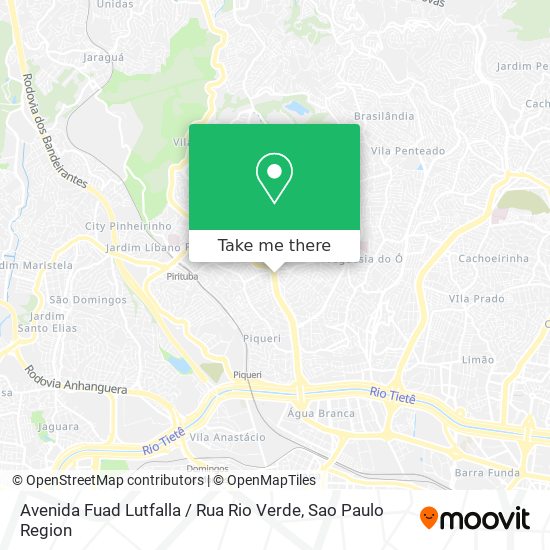 Mapa Avenida Fuad Lutfalla / Rua Rio Verde