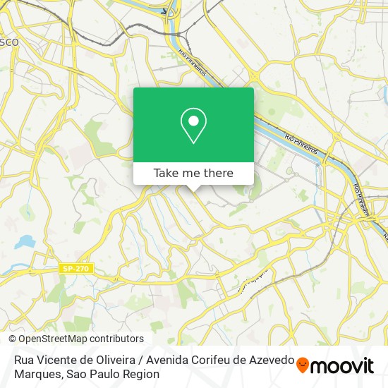 Rua Vicente de Oliveira / Avenida Corifeu de Azevedo Marques map