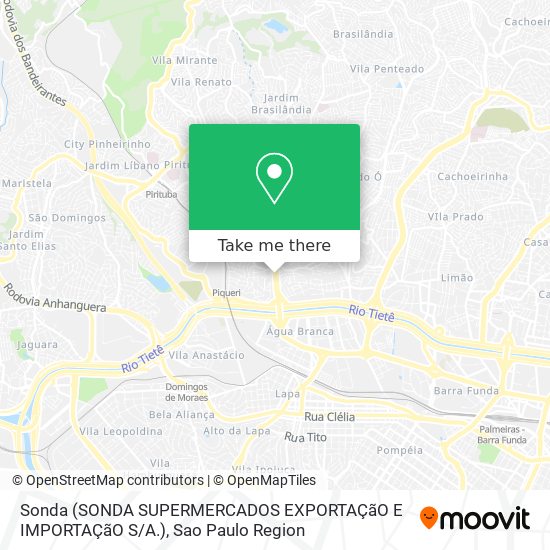 Sonda (SONDA SUPERMERCADOS EXPORTAÇãO E IMPORTAÇãO S / A.) map