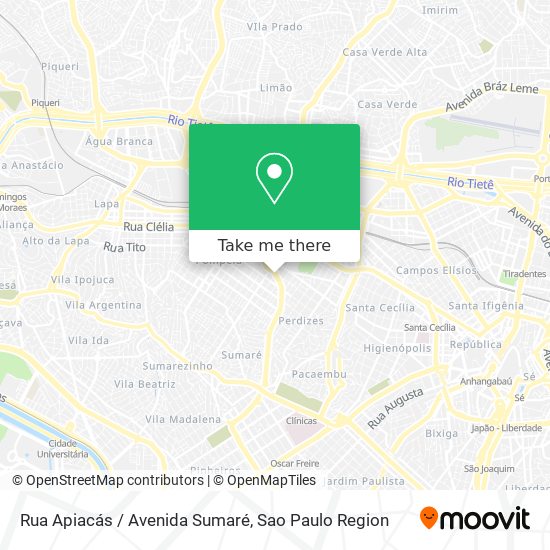 Rua Apiacás / Avenida Sumaré map