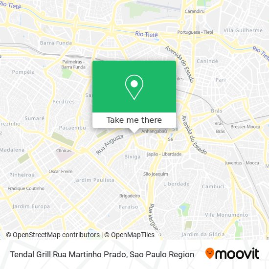 Tendal Grill Rua Martinho Prado map