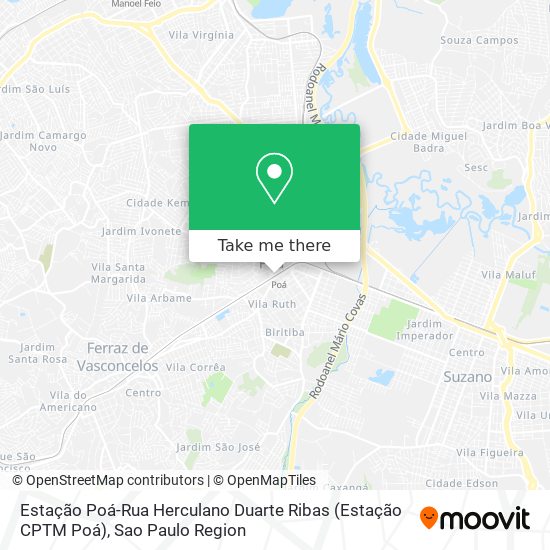 Estação Poá-Rua Herculano Duarte Ribas (Estação CPTM Poá) map
