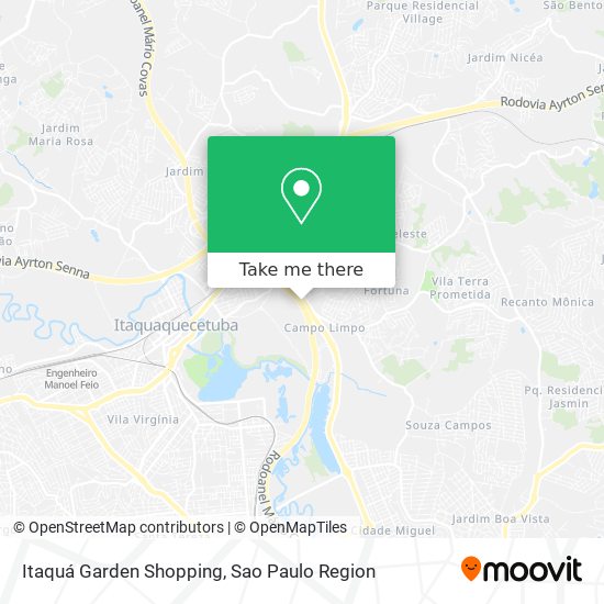 Itaquá Garden Shopping map