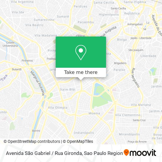 Avenida São Gabriel / Rua Gironda map
