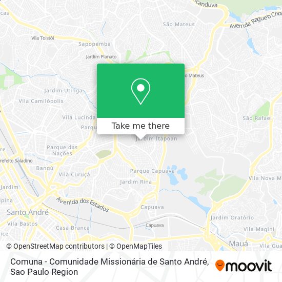 Comuna - Comunidade Missionária de Santo André map