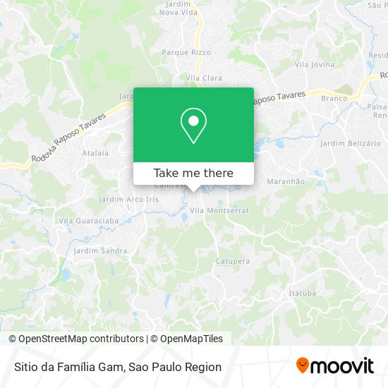 Sitio da Família Gam map
