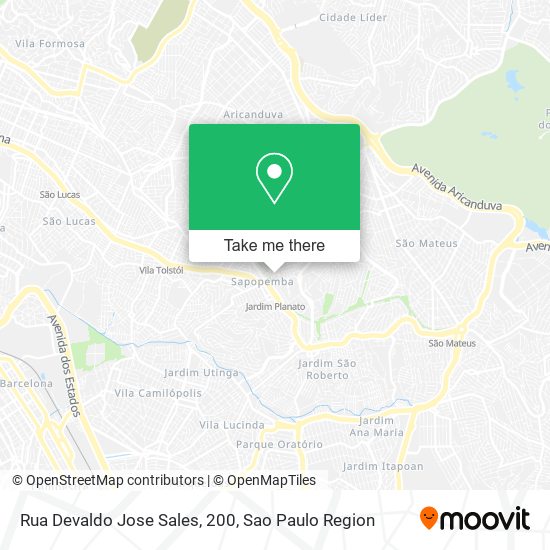 Mapa Rua Devaldo Jose Sales, 200