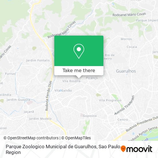 Parque Zoologico Municipal de Guarulhos map