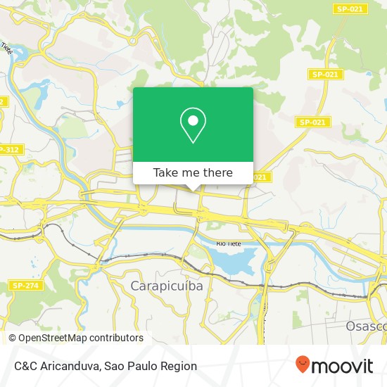 Mapa C&C Aricanduva