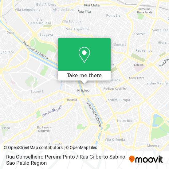 Mapa Rua Conselheiro Pereira Pinto / Rua Gilberto Sabino