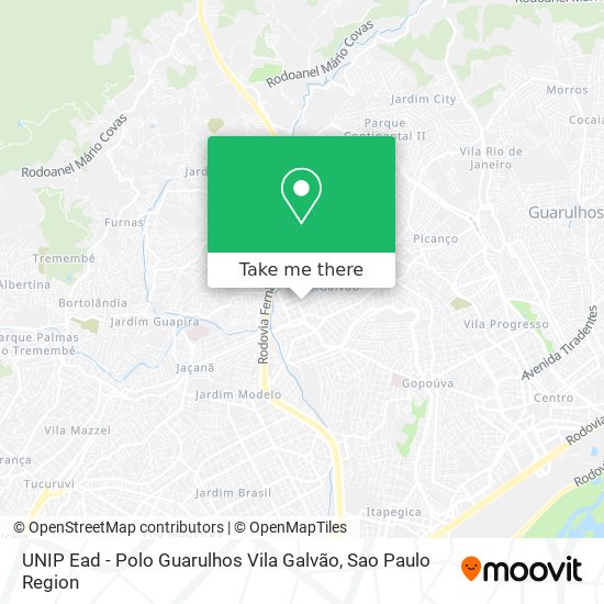 UNIP Ead - Polo Guarulhos Vila Galvão map