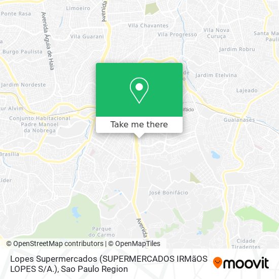 Mapa Lopes Supermercados (SUPERMERCADOS IRMãOS LOPES S / A.)